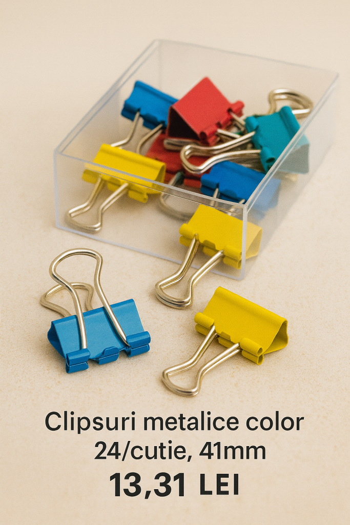 Clipsuri metalice color 24cutie