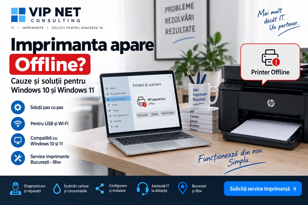 Imprimanta apare Offline