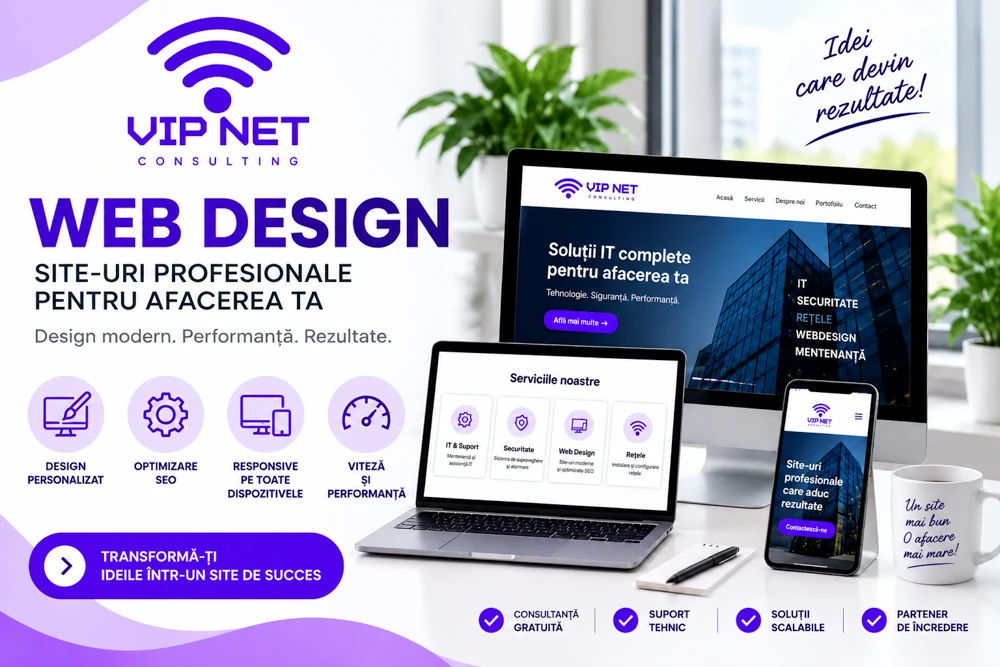 Web design și creare site-uri profesionale - VIP Net Consulting